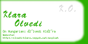 klara olvedi business card
